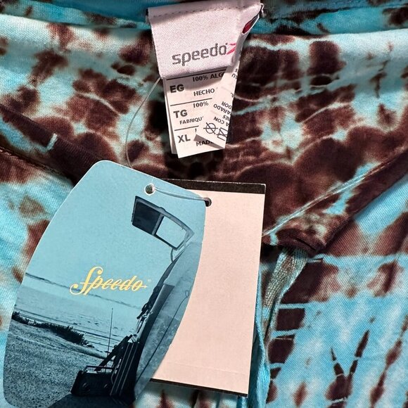 NWT Speedo Blue & Brown Tie-dye Coverup - Size XL - Picture 4 of 4